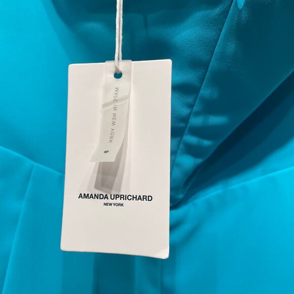 Amanda Uprichard L Halter Mezcal Mini Dress | Marina Blue, NWT, Adjustable Neck - Picture 5 of 9